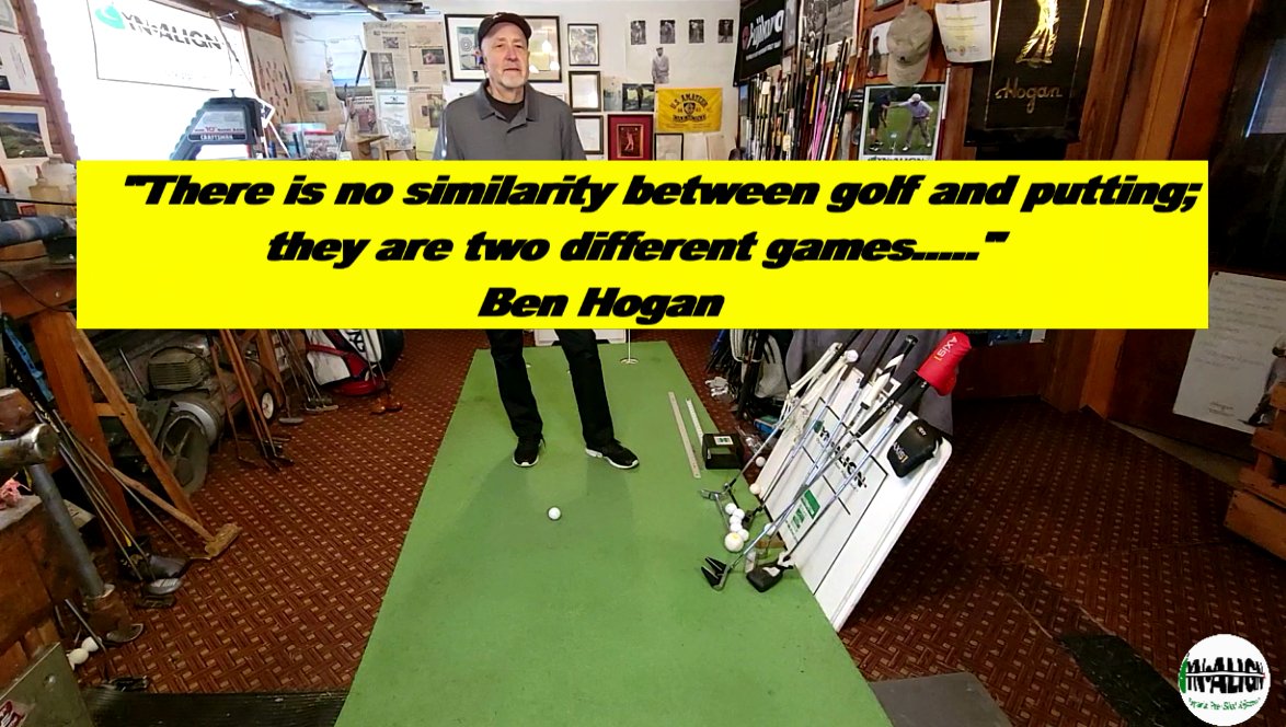 DynAlignGolf's tweet image. New video youtu.be/fbEgY-NnChY
How different are they? Polar opposites.
#BenHogan #putting #puttingalignment #DynAlign
#puttinggrip