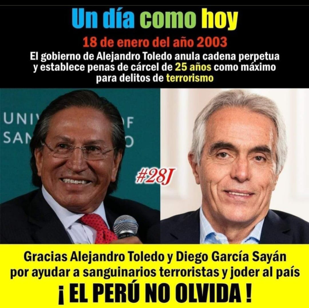 Todo peruano recuerde: En qué gobierno se eliminó cadena perpetua a los tucos???....
