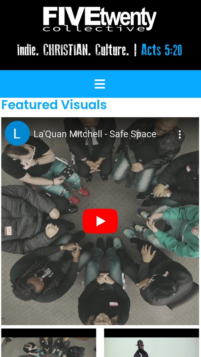 YO!

S/O to <a href="/FiveTwenty_Co/">FiveTwenty Collective</a> for posting <a href="/DjPasquan/">djpasquan</a> + Myself = <a href="/LaQuanMitchell_/">La'Quan Mitchell</a> "Safe Space" music video on their site!

They are always supportive! For y'all that haven't peeped our music video, check it out here and give us feedback:
youtu.be/iWVRGHCdaWg

#SafeSpace