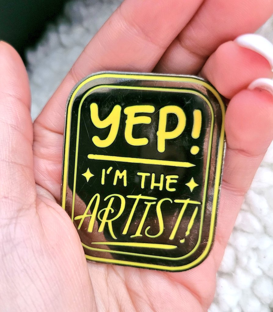 kaydeefoxx's tweet photo. Behold, my favorite pin of all time! (Particularly a fantastic use for cons considering no one ever thinks i am 🤷🏽‍♀️) https://t.co/lRZl3YpBxF