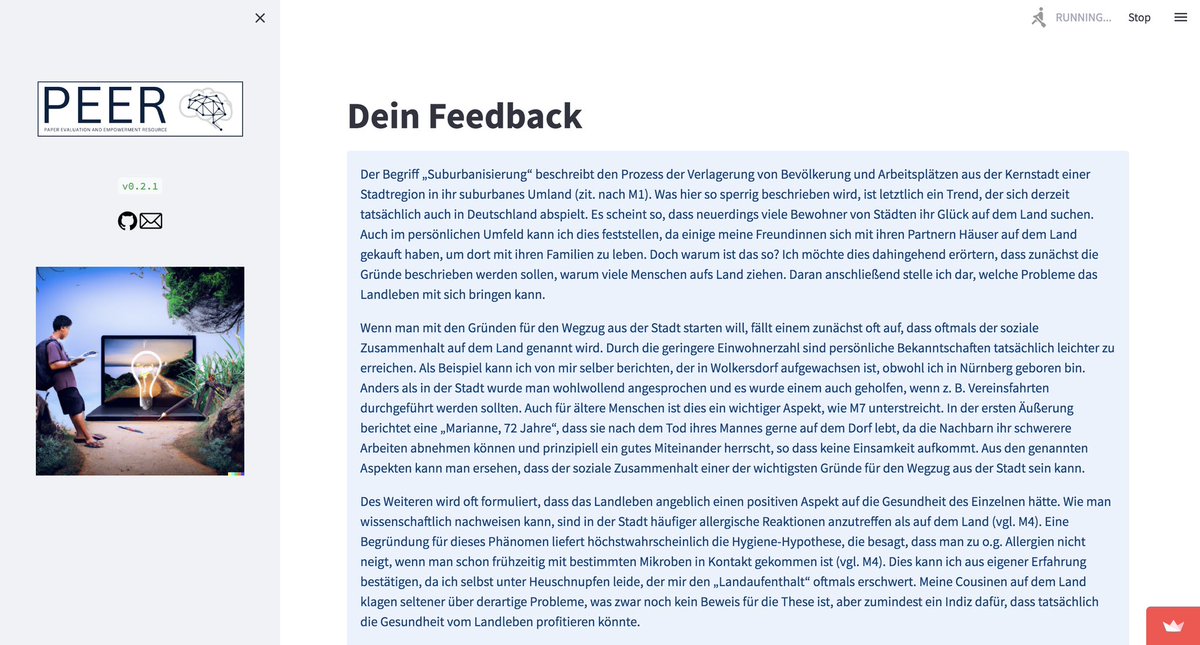 Woe_Real's tweet photo. Das könnte ein #KI-Gamechanger sein: „PEER“ @TU_Muenchen (https://t.co/whpCVYt8yR) gibt konstruktives und motivierendes Feedback zu verschiedenen Aufsatzformen. Das ist etwas, was man im Auge behalten sollte. #Twlz #BayernEdu https://t.co/46moQHyvLX