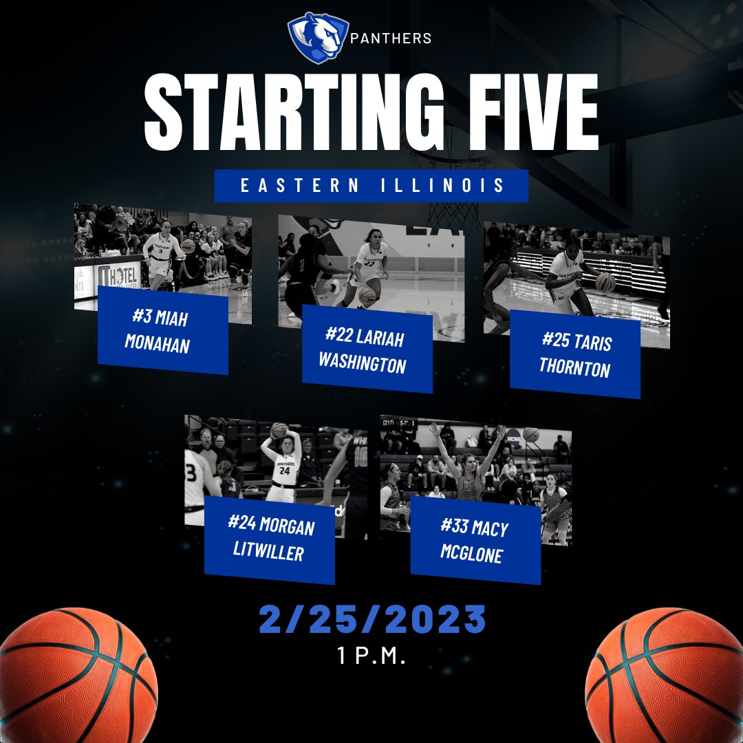 Here is <a href="/EIUWBB/">Eastern Illinois WBB</a>'s starting 5 for senior day!

#EIUvsTech #EIUbasketball #EIU