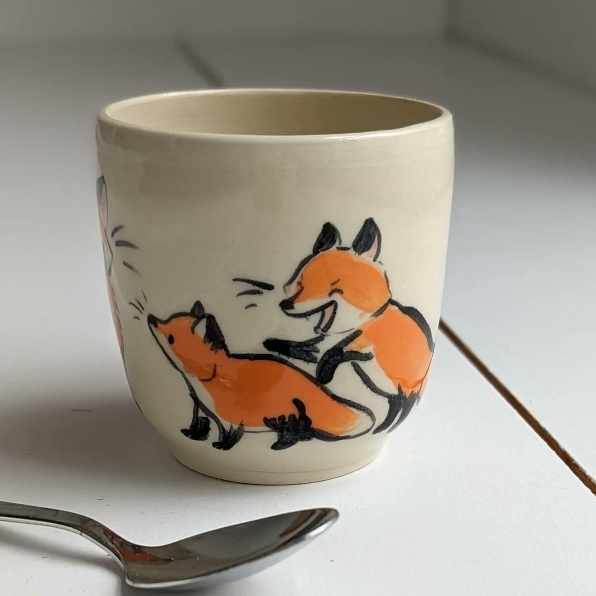 no humans cup fox mug animal focus coffee in container  illustration images