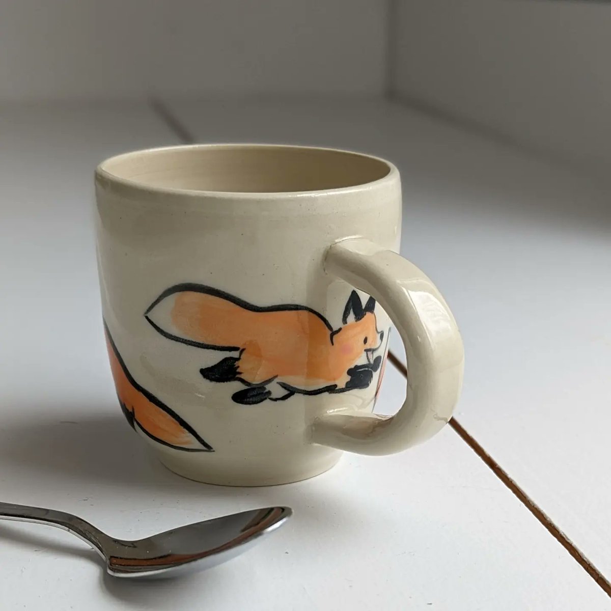 no humans cup fox mug animal focus coffee in container  illustration images