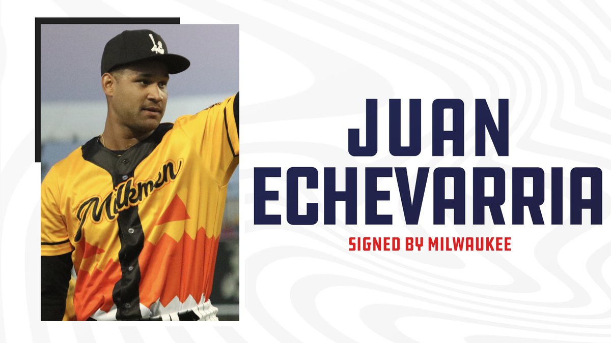 AA_Baseball's tweet photo. February 23 Transaction: @MKEMilkmen signed RHP Juan Echevarria (@javier78888).

The Puerto Rico native, who also spent four seasons in the #Orioles' system, led Milwaukee with 39 appearances in 2022.

https://t.co/Dy7u4I2ndt https://t.co/QDtgwkDnzD