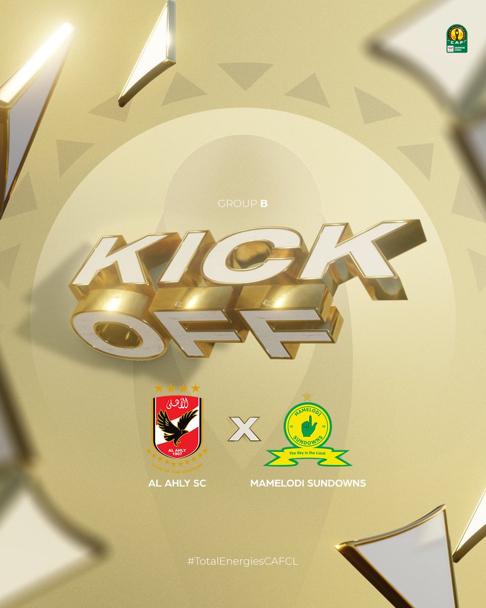 CAFCLCC_ar's tweet photo. ⏱️ بداية المباراة!

🇪🇬 الأهلي 🆚 ماميلودي صنداونز 🇿🇦

#TotalEnergiesCAFCL | #ASCMSC https://t.co/FURYWvHzLo