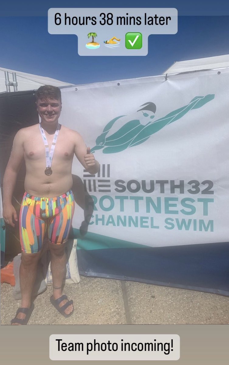 SETU Carlow FC (@setucarlowfc) on Twitter photo Congratulations to graduate <a href="/JamesToner10/">James Toner</a> who completed a 5km sea swim raising money for muscular dystrophy Ireland
swimming from Cottesloe beach to Rottnest Island as part of the 2023 Rottnest Channel Swim 🏊♂️ 🌊 🇦🇺
rottnestchannelswim.com.au Congratulations to graduate <a href="/JamesToner10/">James Toner</a> who completed a 5km sea swim raising money for muscular dystrophy Ireland
swimming from Cottesloe beach to Rottnest Island as part of the 2023 Rottnest Channel Swim 🏊♂️ 🌊 🇦🇺
rottnestchannelswim.com.au