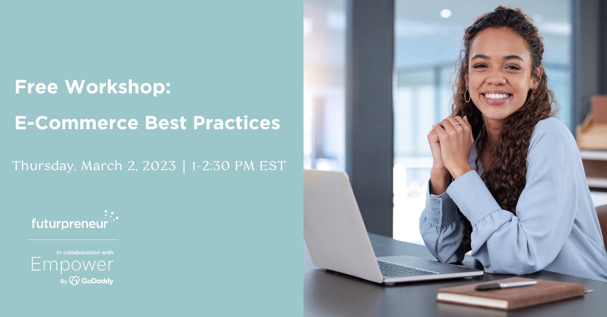 Are you ready to expand your business by selling your products/services online? We got the #freeworkshop for you. Join our team of experts, in collaboration w/ <a href="/GoDaddyCanada/">GoDaddy Canada</a>, to learn about setting up an #ecommerce site on March 2nd at 1:00-2:30 pm EST. bit.ly/3YFlBjw