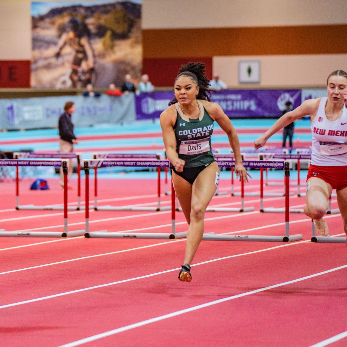 CSUTrackFieldXC's tweet photo. Jahzara Davis claims the bronze in the women's 60 meter hurdles with a time of 8.52 seconds! 🥉

#Stalwart x #CSURams https://t.co/91jfvFdEQW