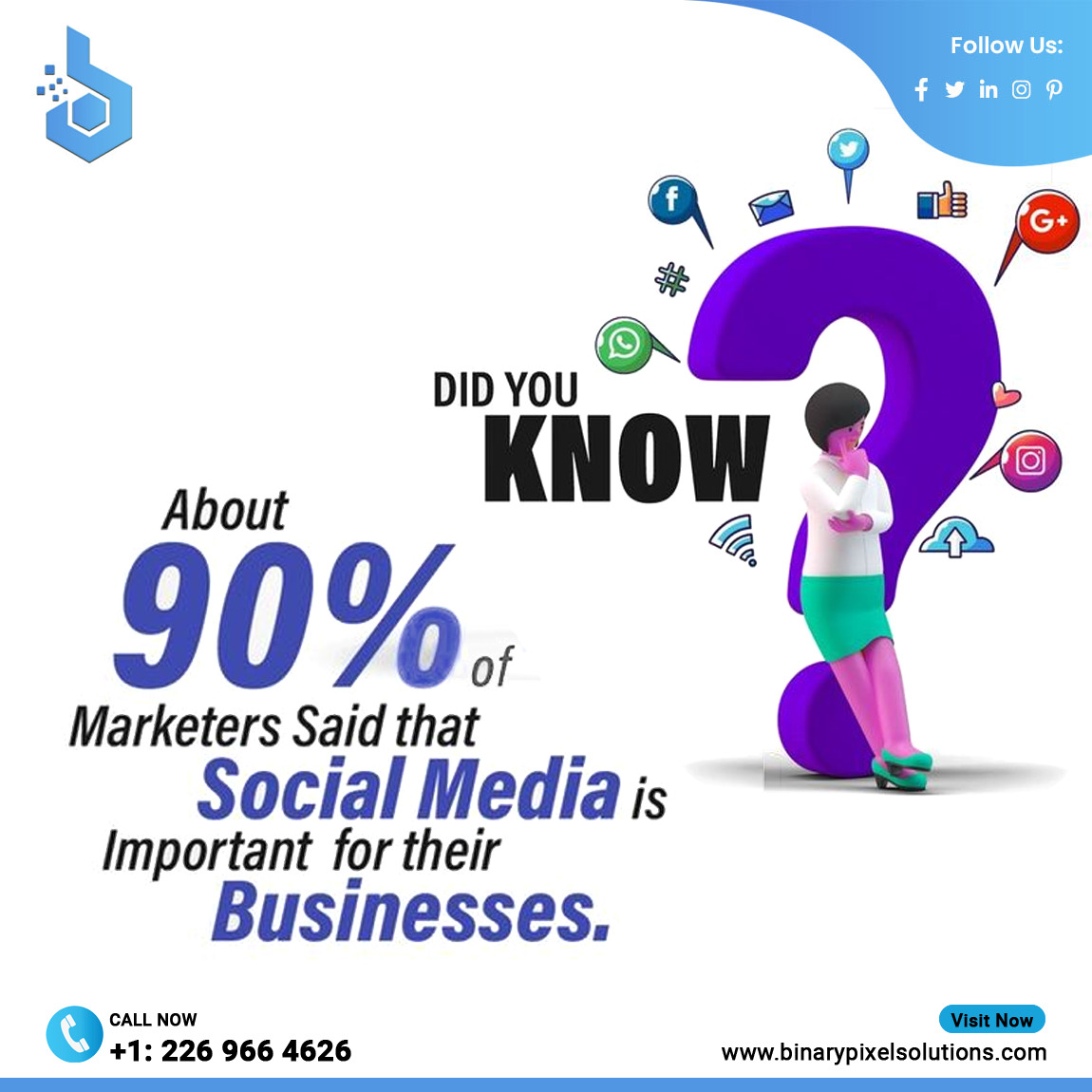 binarypixel_'s tweet image. Social media is important for your business. It&apos;s an effective way to connect with your customers and grow your brand.

➡Get in touch with us for more information: 
binarypixelsolutions.com/social-media-m…

#BinaryPixel #branding #digitalmarketing #marketing #growth #businessgrowth #socialmedia