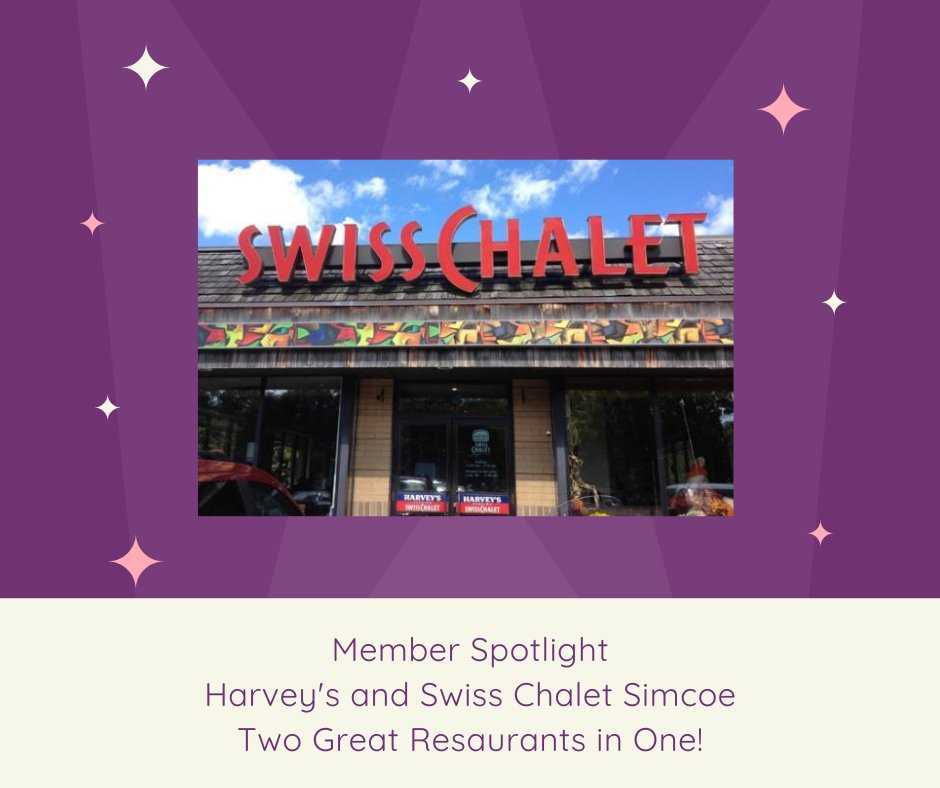 In Simcoe we have two great restaurants at a single location; the Harvey's and Swiss Chalet combo restaurant at 101 Queensway E!  Stop in for whatever you crave, tonight!