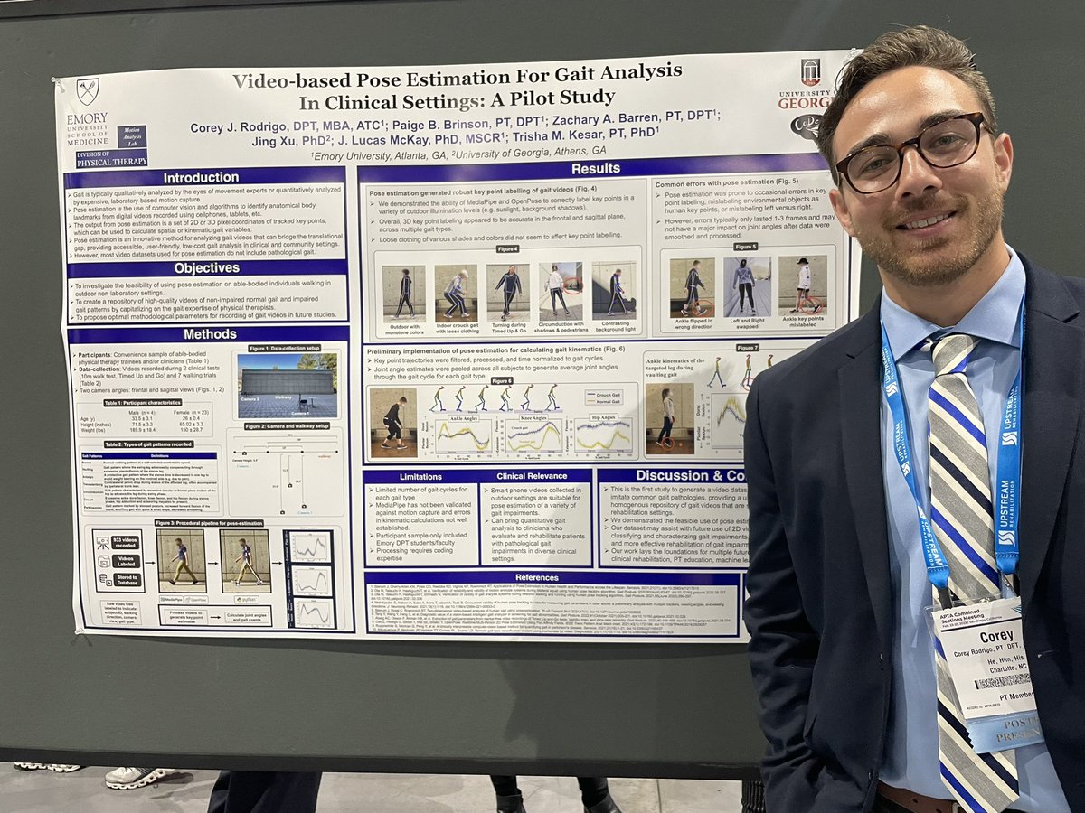 <a href="/CoreyRodrigo/">Corey Rodrigo, DPT, MBA, ATC</a> doing a great job with his poster. Happening right now <a href="/APTAcsm/">#APTACSM</a> @APTAtweets !