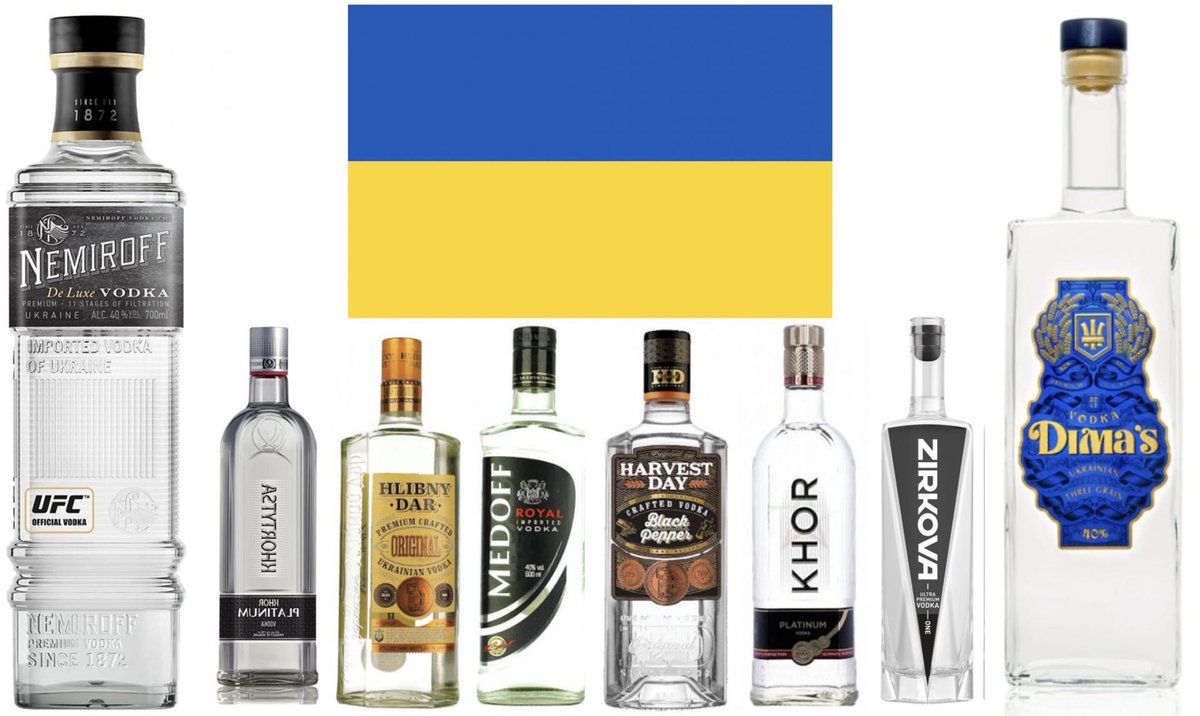 clntcloud's tweet image. Since I stand with Ukraine, I'm going to try out all these Ukrainian Vodkas.  I'm a big fan of vodka and I love vodka.