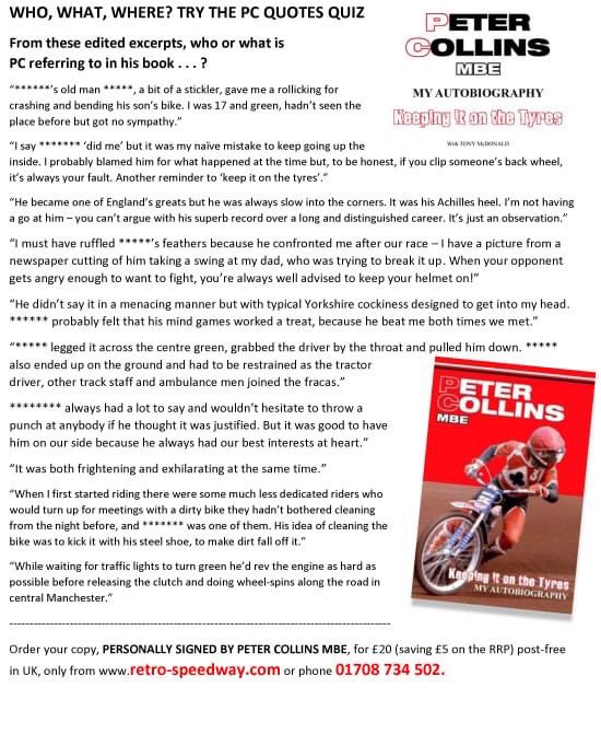 Peter Collins Autobiography tweet media