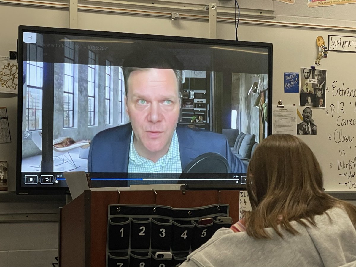 TeenTeacherLA's tweet photo. #CreativeWritingKrupp students tuned into our recorded interview w/ @TaylorMali and then created #MetaphorDice #poetry after he reinspired us. Thank you, Taylor, for allowing us to continue to be touched by your kindness, poetry, and advice. #WriteAboutWhatMatters #OtsegoKnights https://t.co/NSjVEqJjVq