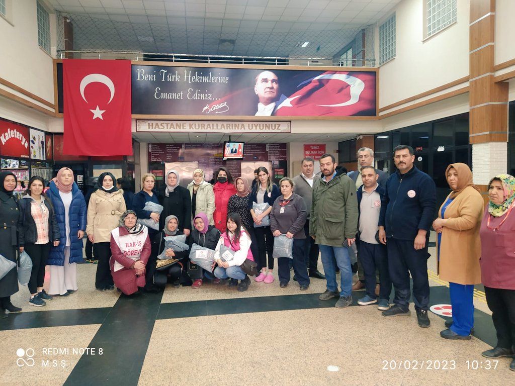 Osmaniye Devlet Hastanesi'nde  çalışmakta olup, deprem bölgesinde yaşadıklarına rağmen görevlerinden an be an ayrılmayıp en iyi şekilde yerine getiren kadın emekçilerine hijyen paketi takdim edilip geçmiş olsun dileklerinde bulunduk