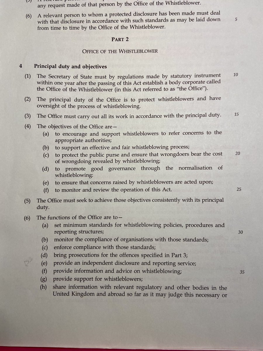 YearOfJustice's tweet photo. @seanpepper66 Great question, the #OWB has statutory powers to protect the WB, commission investigations and impose fines and penalties. WBs will not need lawyers - see part 2 and part 6 #whistleblowersUK has a seminar on Monday evening to explain the bill &amp; answer questions https://t.co/3FR0MGqu6b