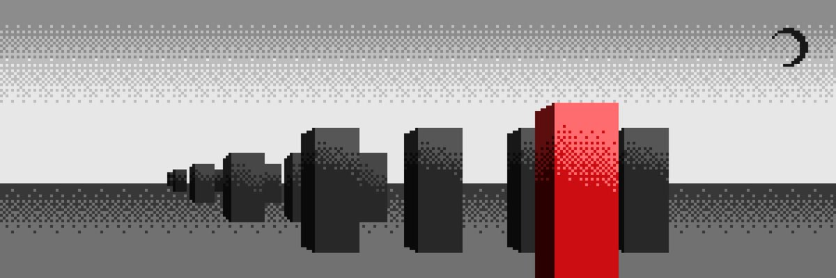 cv_Krueger's tweet photo. 🎋[new week . new banner]🎋

 [ . 'Leading the Pack' . ]  ]   ]    ]

[ [  [  The dither duo: @greenisginger . ]

🌙5 ed. remaining . objkt 🔗⤵️

#pixelart #tezos #greenginger #ditherduo https://t.co/2dquHWwMug