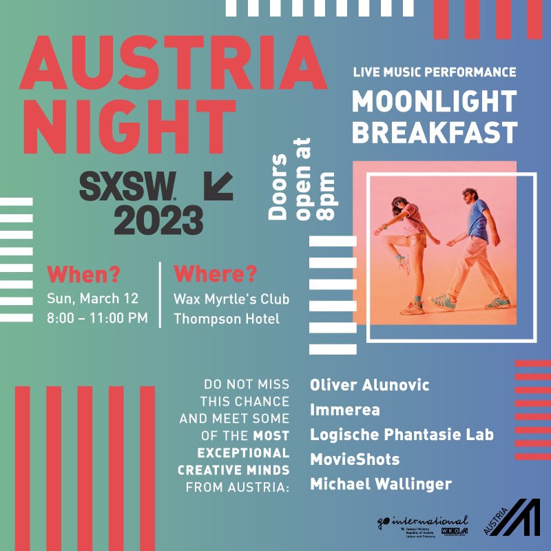 Will you be at #SXSW this year? If so, you are warmly invited to join us for the second edition of the #Austria Night on March 12th, organized by <a href="/wko_aw/">WKÖ AUSSENWIRTSCHAFT</a>. With live #music, #networking &amp; showcases of Austrian #artists + #founders. Register here: sxsw.boldcommunity.org