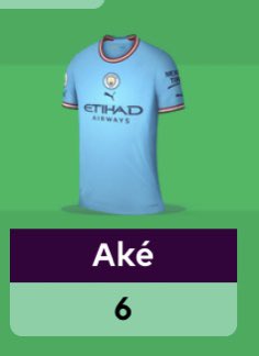 FplMastermind's tweet image. King Ake the first 👑👑 #fpl #BOUMCI