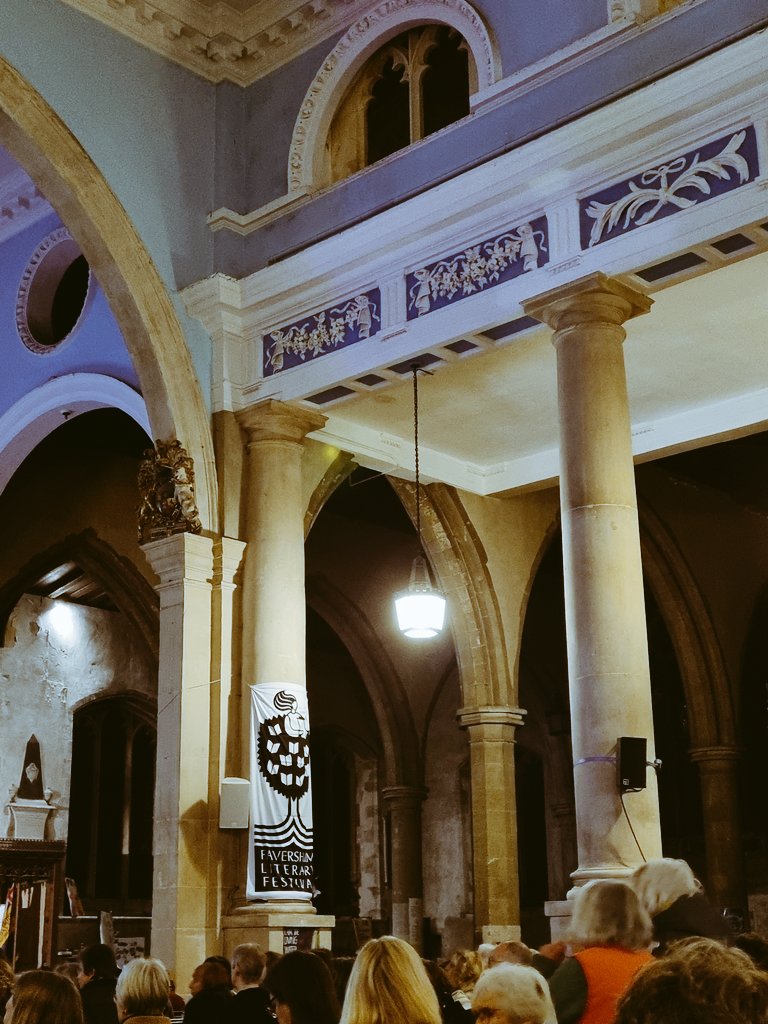 Ready for tonight's #FavershamLiteraryFestival waiting for the one and only Esmé  <a href="/FavershamLit/">Faversham Literary Festival</a>
