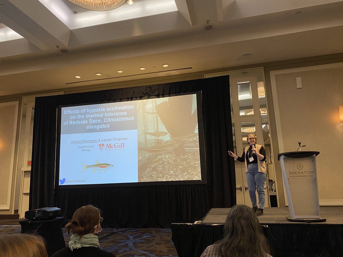 VeronicaGroves7's tweet photo. Wrapping up #SCAS2023 Chapman lab presenters was PhD candidate extraordinaire (and my mentor!) @JessicaReemeyer! Keep an eye out for her #RedsideDace manuscript #SpeciesAtRisk https://t.co/olmvKnK3O7