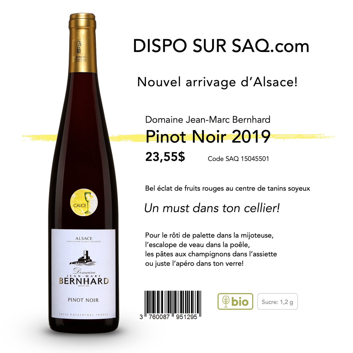 Dispo en ligne 👉🏻 saq.com/fr/15045501
<a href="/LaSAQ_officiel/">lasaq_officiel</a> #vin #alsace