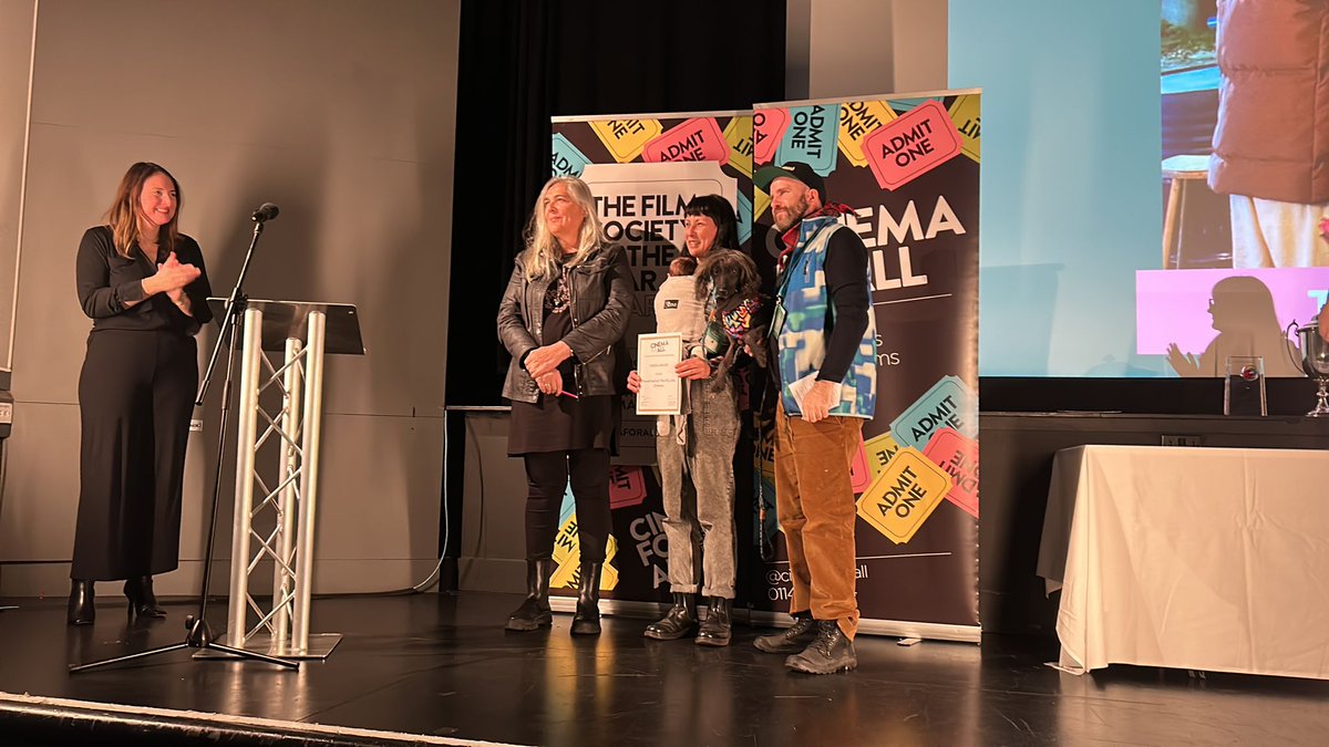 cinemaforall's tweet photo. The Green Award goes to the inspiring Thamesmead Travelling Cinema 💚 #FSoY23 #CCC23 https://t.co/OYXF289zEp