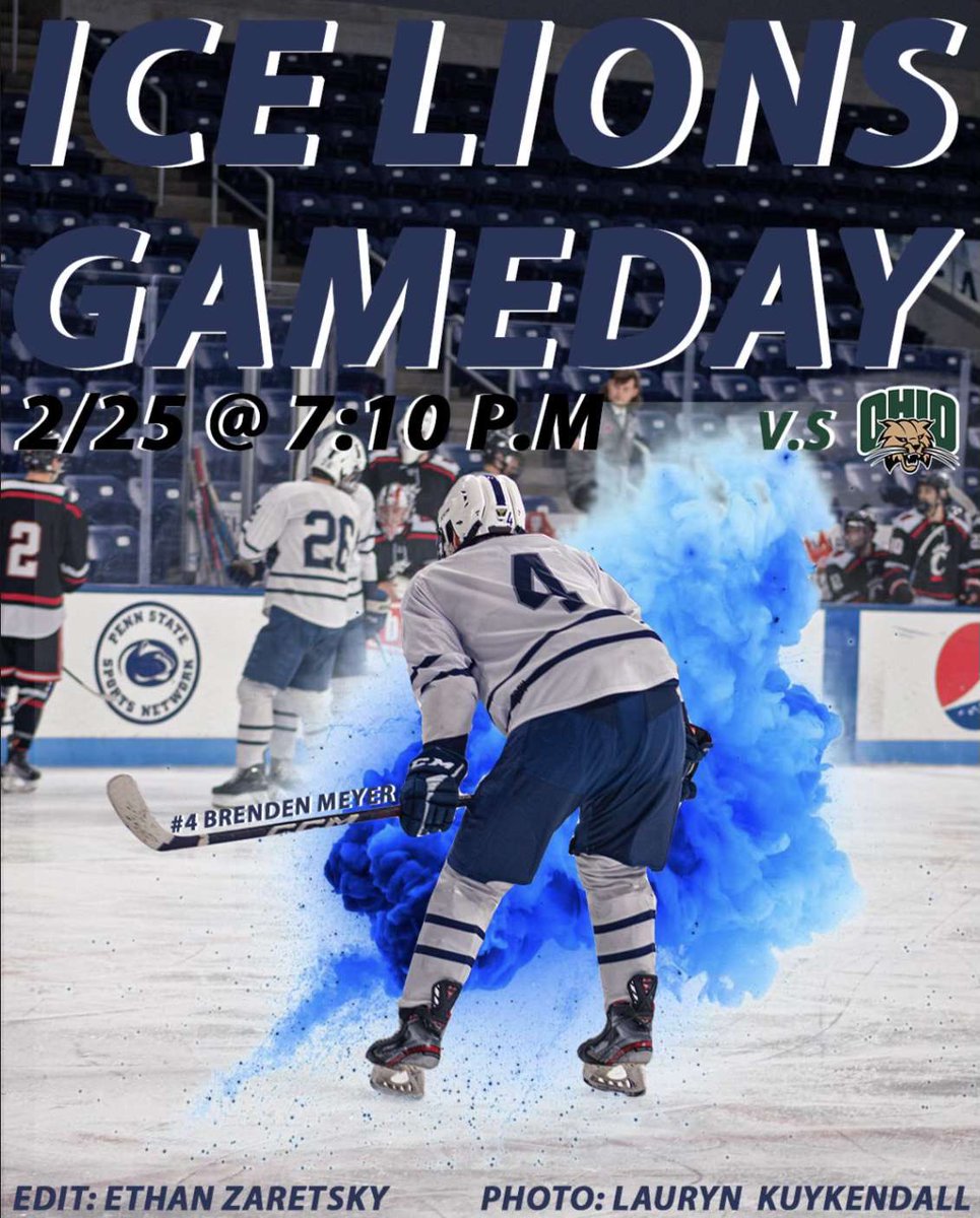 🚨 ICE LIONS GAME DAY 🚨 

Penn State moves onto day 2 of Southeast regionals against <a href="/ohiohockeyd2/">Ohio Hockey</a>. #RoadtoBoston #weare (📸<a href="/ethanzaretsky/">Ethan Zaretsky</a>)

📍 The St. James Ice Arena 
⏰ 7:10 PM
🆚 <a href="/ohiohockeyd2/">Ohio Hockey</a>