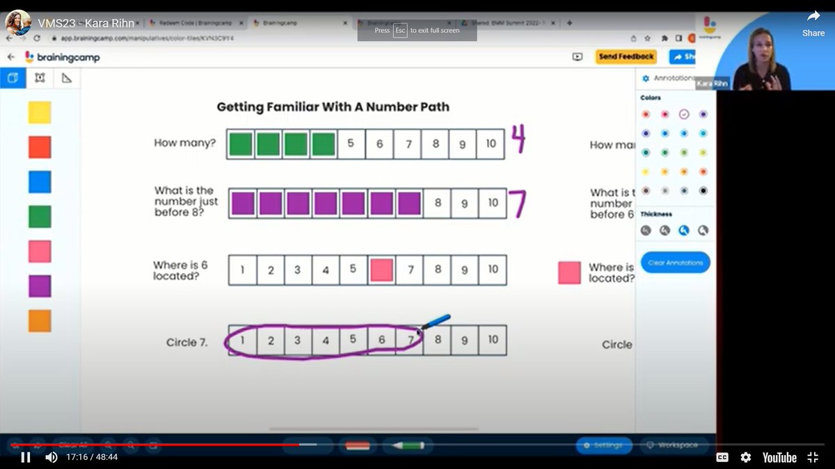 Mathemagician4U's tweet image. Watching @KaraRihn do her magic at the Build Math Minds Virtual Math Summit using @BrainingCamp and showing Number Paths and Number Lines
#math @BuildMathMinds #numberlines #buildmathminds