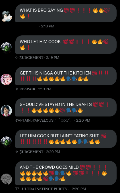 LMFAOOO! 

love this chat already !