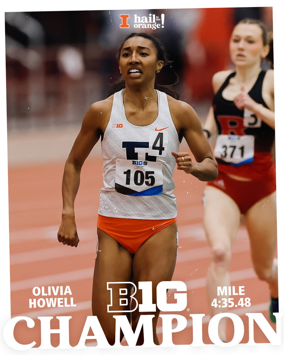 𝘉𝘢𝘤𝘬-𝘵𝘰-𝘉𝘢𝘤𝘬-𝘵𝘰-𝘉𝘢𝘤𝘬

<a href="/oliviahowell117/">olivia</a> wins her third straight Big Ten Indoor Mile 🥇, making her a 5x Big Ten Champion 🔶🔷

#Illini I #HTTO
