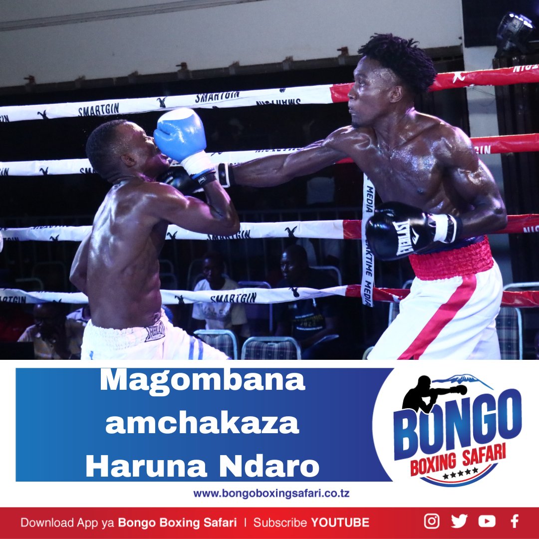 BongoBoxing's tweet photo. Bondia  Waziri Magombana kulia amefanikiwa kumchapa kwa pointi Haruna Ndaro katika pambano la utangulizi ambalo limepigwa kwa  raundi sita.

Usisahau TUPO LIVE YOUTUBE

#homeofboxing🥊 
#bongoboxingsafari https://t.co/7sRFM92YQ7