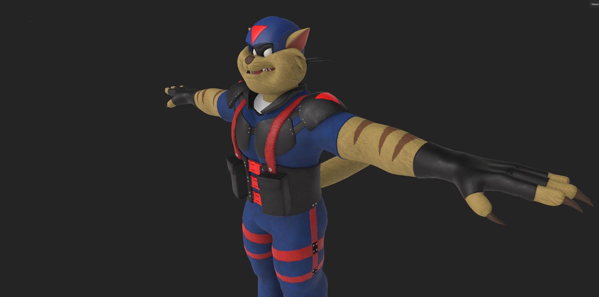 Swat Kats Fan Game Demo Update T Bone Dress Texturing is Finalized ..!! Chest Armour plates and Shoulder Pads are added for S.W.A.T. like Uniform.. Rigging starts Soon. #SwatKats #SWATKats #SwatKats_Fan_Game #SwatKats_Retaliation #TBone
