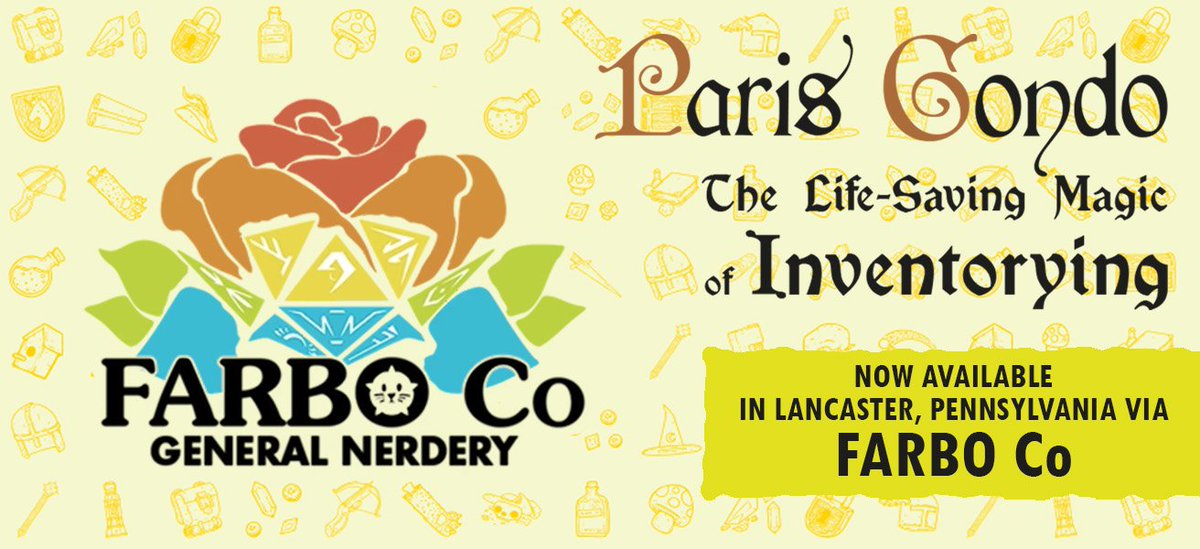 #ParisGondo - The Life-Saving Magic of Inventorying is now available in Lancaster, Pennsylvania!

Check the Farbo Co FLGS or their online store to get your copy of our rulebook. 🌞

rolistespod.com/news/paris-gon…

#FLGS #Pennsylvania #TTRPG #IndieTTRPG