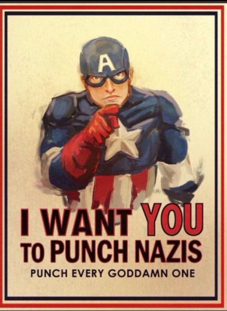 aintscarylarry's tweet photo. On this “National Day of Hate” as proclaimed by the Nazipublican Party, choose instead to do something to show your love for your fellow human beings. Remember, Captain America says: https://t.co/1dvhKQqskg