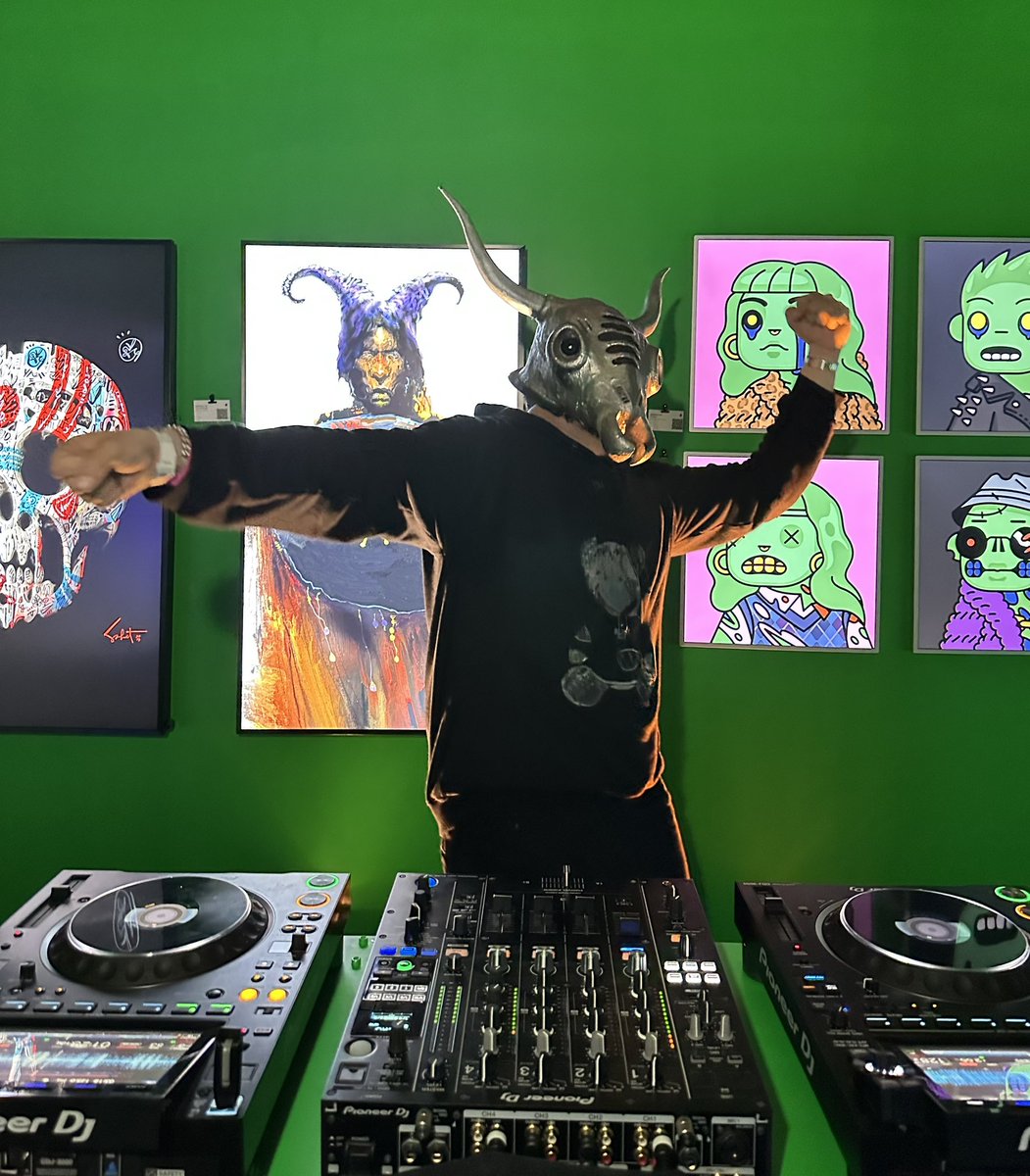 <a href="/bufalomusic/">Bufalo / bufalomusic.eth</a> at <a href="/NFTFactoryParis/">NFT Factory Paris</a> for <a href="/Deadfellaz/">Deadfellaz</a> Event 📍🧨🤘🏼 #NFTparis #nft #metaverse #bufalo #FWM #Paris #WeB3 #art #DJ