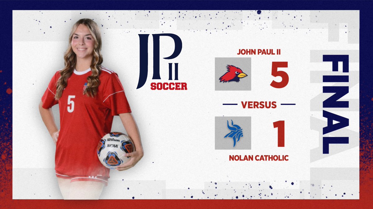 JPIIHS Athletics (@jpiihssports) on Twitter photo Congrats to our Lady Cardinals for advancing to the TAPPS state tournament after defeating Nolan Catholic 5-1! We are proud of you!! <a href="/LadyCard_Soccer/">Lady Cardinal Soccer</a> Congrats to our Lady Cardinals for advancing to the TAPPS state tournament after defeating Nolan Catholic 5-1! We are proud of you!! <a href="/LadyCard_Soccer/">Lady Cardinal Soccer</a>