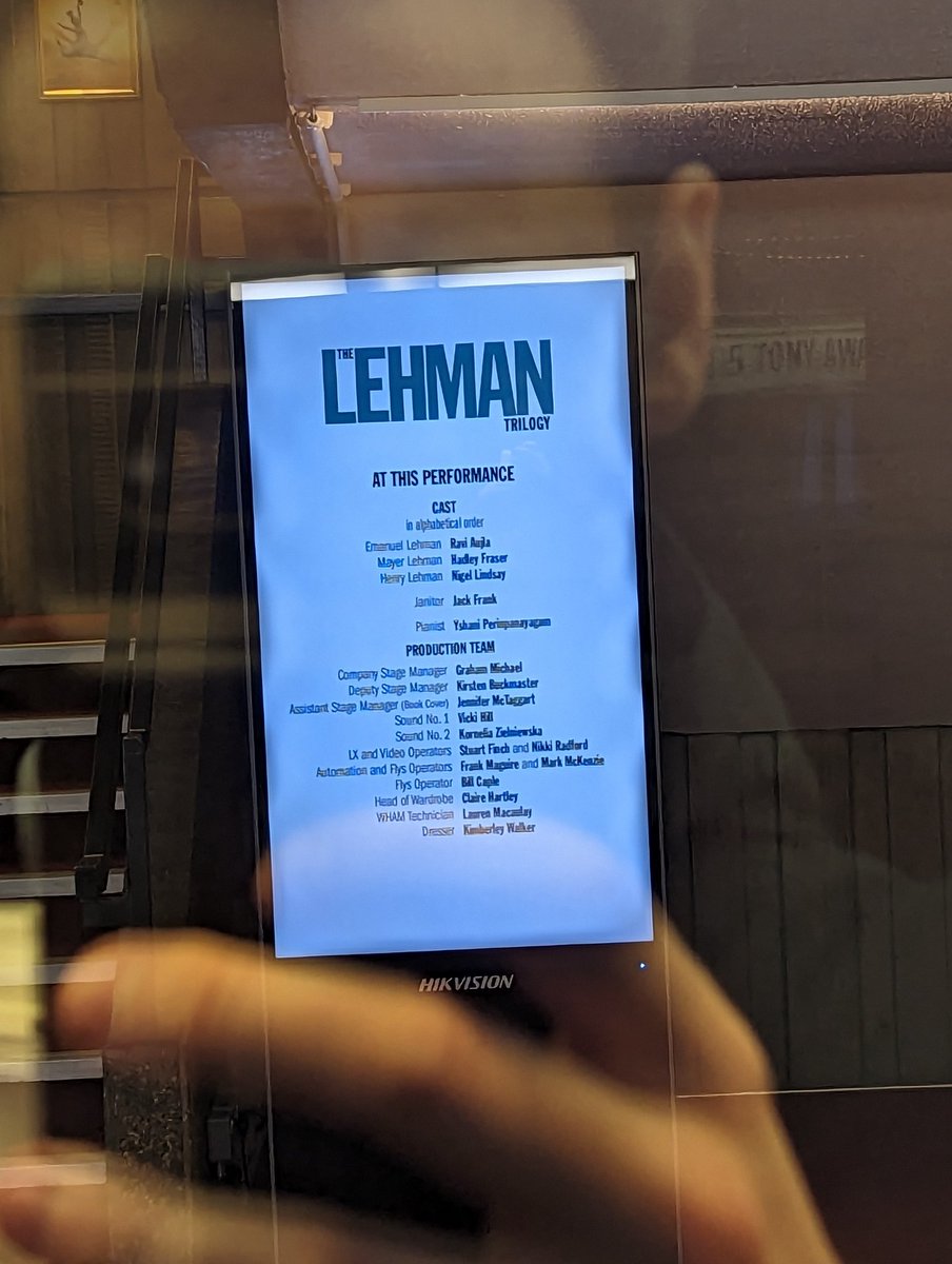 Never gets old 🎭

#thelehmantrilogy #sammendes #westend #actorslife #LUFC #cast #theatre