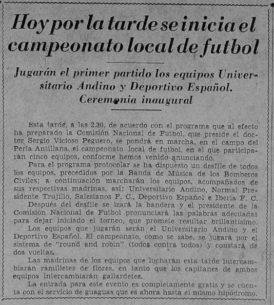 Doce_Pasion's tweet photo. El 27 de febrero de 1947 en el Perla Antillana se inauguró un torneo de fútbol entre clubes de Santo Domingo, organizado por la Comisión Nacional de Fútbol, lo que fue trascendental para el fútbol

📝 @angrudo88

➡️https://t.co/LaOZSkRQYA

#DocePasion #historiadelfutboldominicano https://t.co/815nwee8eO