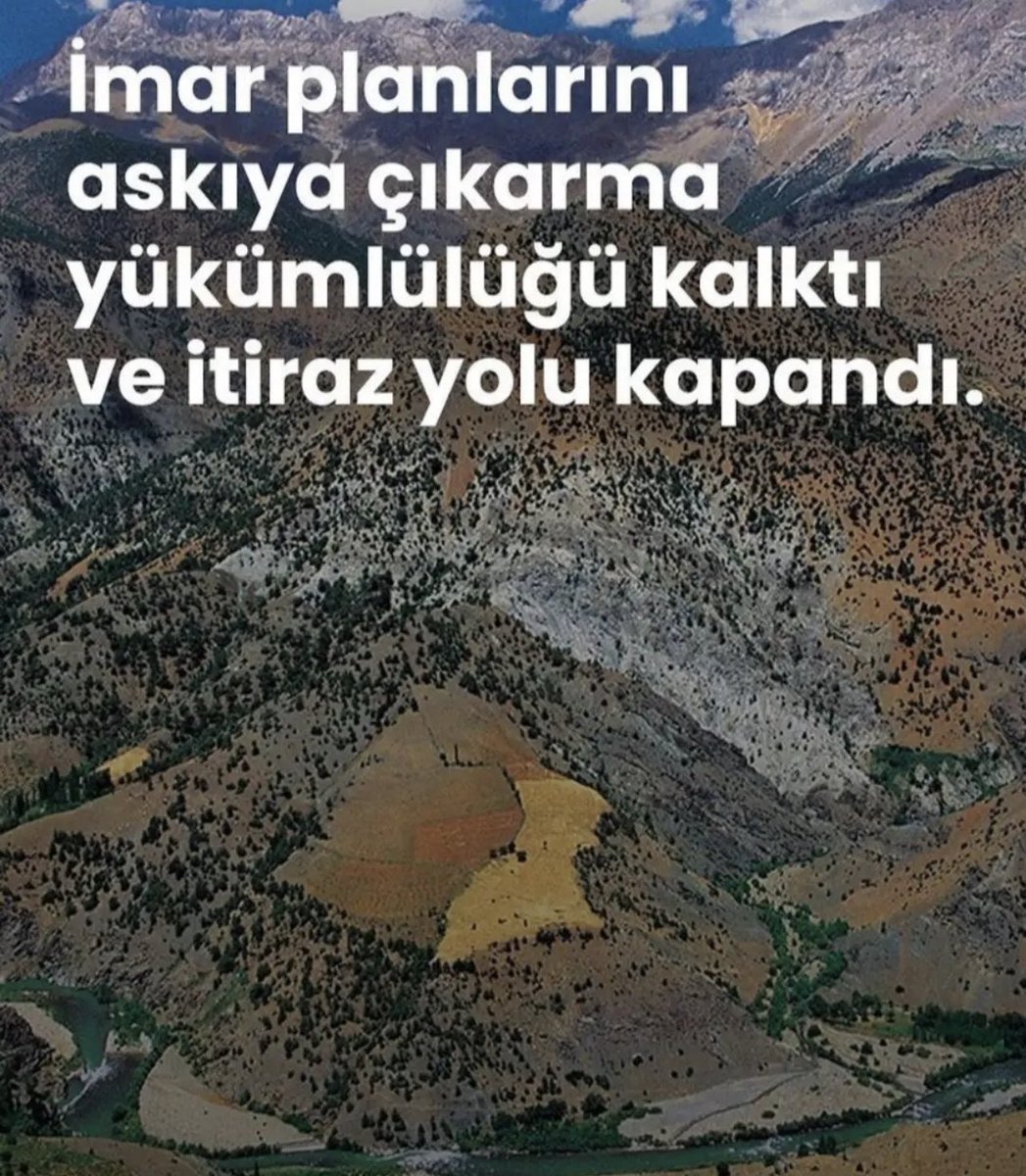 “OHAL Kapsamındaki illerde imar planlarını askıya çıkarma yükümlülüğü kaldırılıp itiraz yolu kararname ile kaldırıldı”

5.Zırhlı Tugay arazisi için yapılacak imar değişikliği askıya çıkarılma yükümlülüğü ve itiraz yolu kapanmış oldu!

İnşallah deprem bahanesi ile önümüze
gelmez.