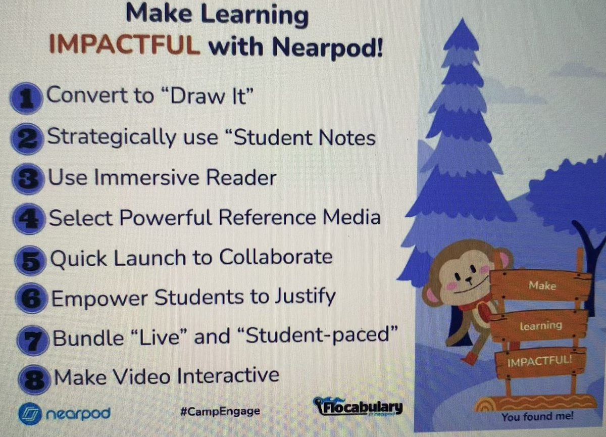 edlayne920's tweet photo. Learning great ways to make lessons IMPACTFUL and engaging for ALL students! 😊Moving from Passive to IMPACTFUL Learning with Nearpod session at @nearpod @Flocabulary #CampEngage https://t.co/9gYhBxfrwm