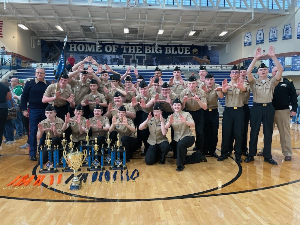 HhsbluehNjrotc's tweet photo. Hamilton NJROTC is headed to Pensacola for Nationals ! Meet the Area 3 Champions ! https://t.co/7bqIojrOMx