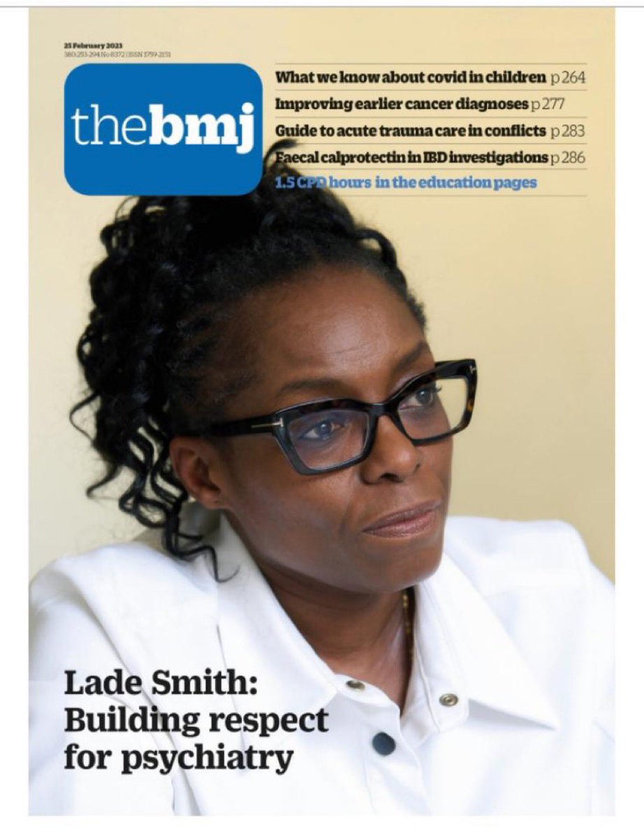 Celebrating @DrLadeSmith🥇- The 1st Black woman to lead a UK medical royal college.
Dear friend & colleague…great advocate & psychiatrist!

Making history during #BHM #ChoosePsychiatry - #respect ✊🏽