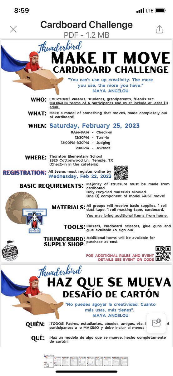 YourDigitalLBR's tweet image. Oooo Bearcats🐻🐾! WHAT a day!!!! We competed in the Cardboard Challenge at Thornton today!!! We didn’t win but we had fun!!! Thanks for hosting TES!!! #cardboardchallenge