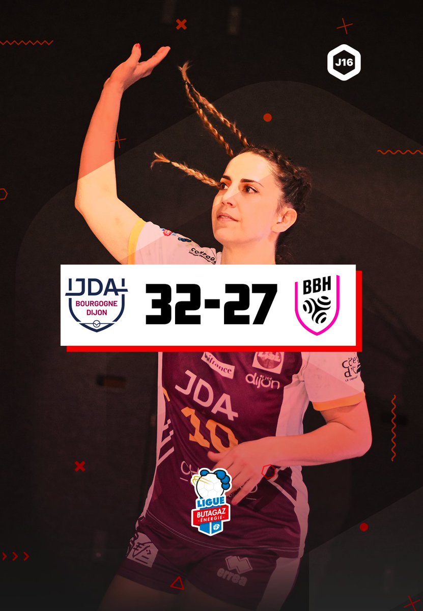 🗣 Grosse performance de la <a href="/jdadijonhand/">JDA Handball</a> qui s'impose face au <a href="/BBH_Officiel/">BBH officiel</a> en clôture de la J16 ! 

#inspirante 
#LigueButagazEnergie