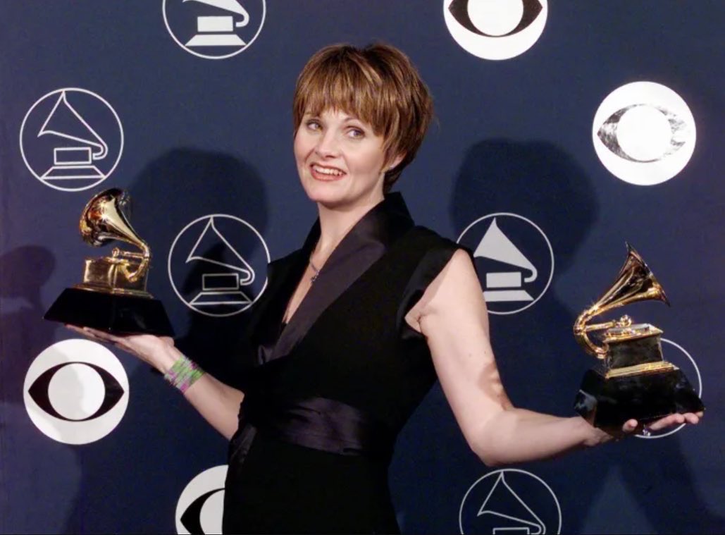 Shawn_Colvin's tweet photo. More memories! 25 years ago today @johnleventhal and I received Grammy awards for Song of the Year (songwriter’s award) and Record of the Year (producer’s award). The song was Sunny Came Home and we certainly never saw it coming! https://t.co/FXAaiey0b3