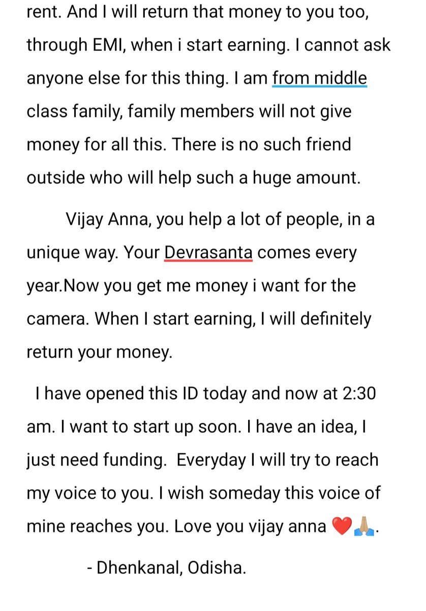 Namaskar @TheDeverakonda Anna ❤️. Today is the first day. From today and now onwards I am trying to convey my voice to you. All the fans of #VijayDevarakonda anna. Brothers, please help me to spread my voice to him. Anna,I wish someday my voice reaches you 🙏🏼. Day- 1,26-02-23.