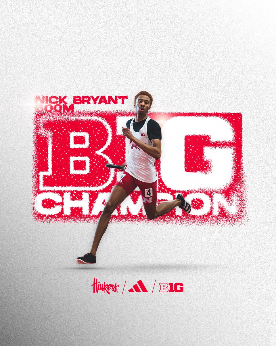 HuskerTFXC's tweet photo. Big Ten Champion❗️ School Record Holder❗️ 

What a run by Nick Bryant. With a 1:15.37, he takes the title and is No. 1 in Nebraska history! 🥇 https://t.co/AOWy8FHSo1