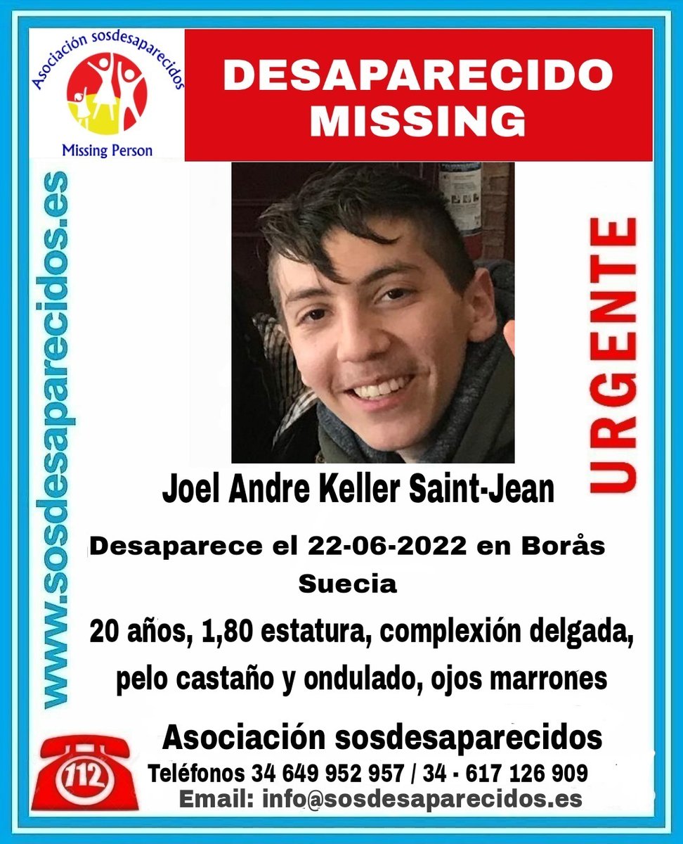 sosdesaparecido's tweet photo. 🆘 DESAPARECIDO
Alerta internacional 🇸🇪
#desaparecido #sosdesaparecidos #Missing #Borås #Suecia
Fuente: sosdesaparecidos https://t.co/Il4LjJpqyY